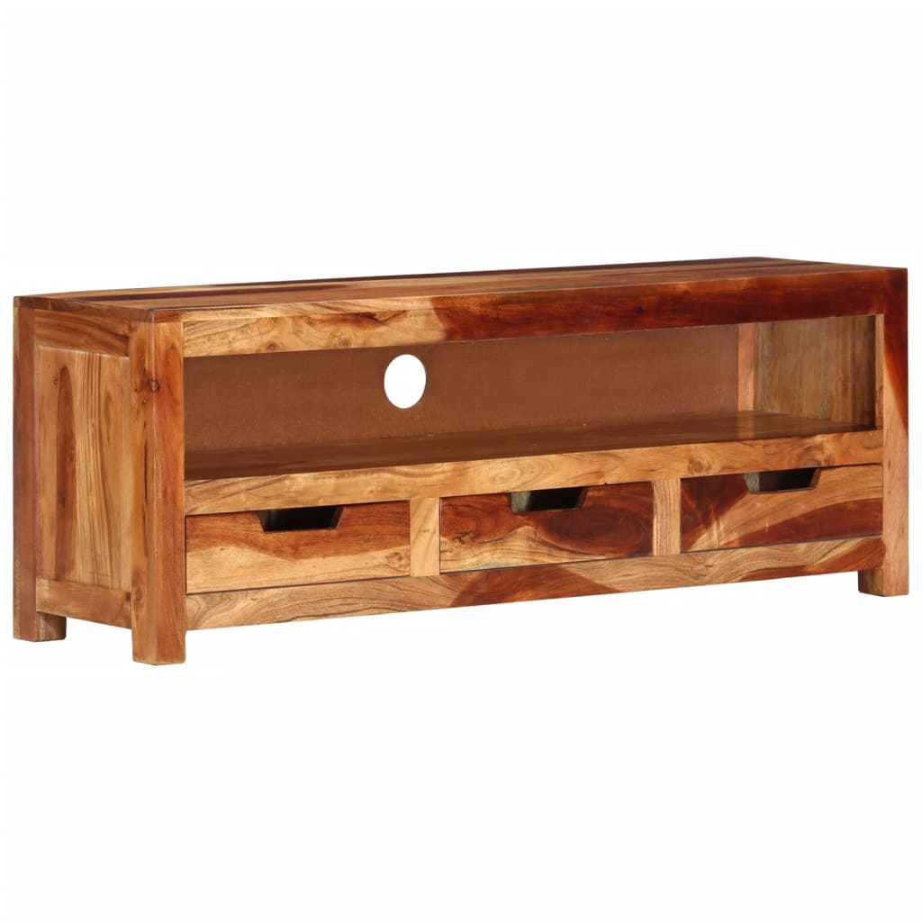 TV-taso 110x30x40 cm täysi akaasiapuu - Sisustajankoti.fi