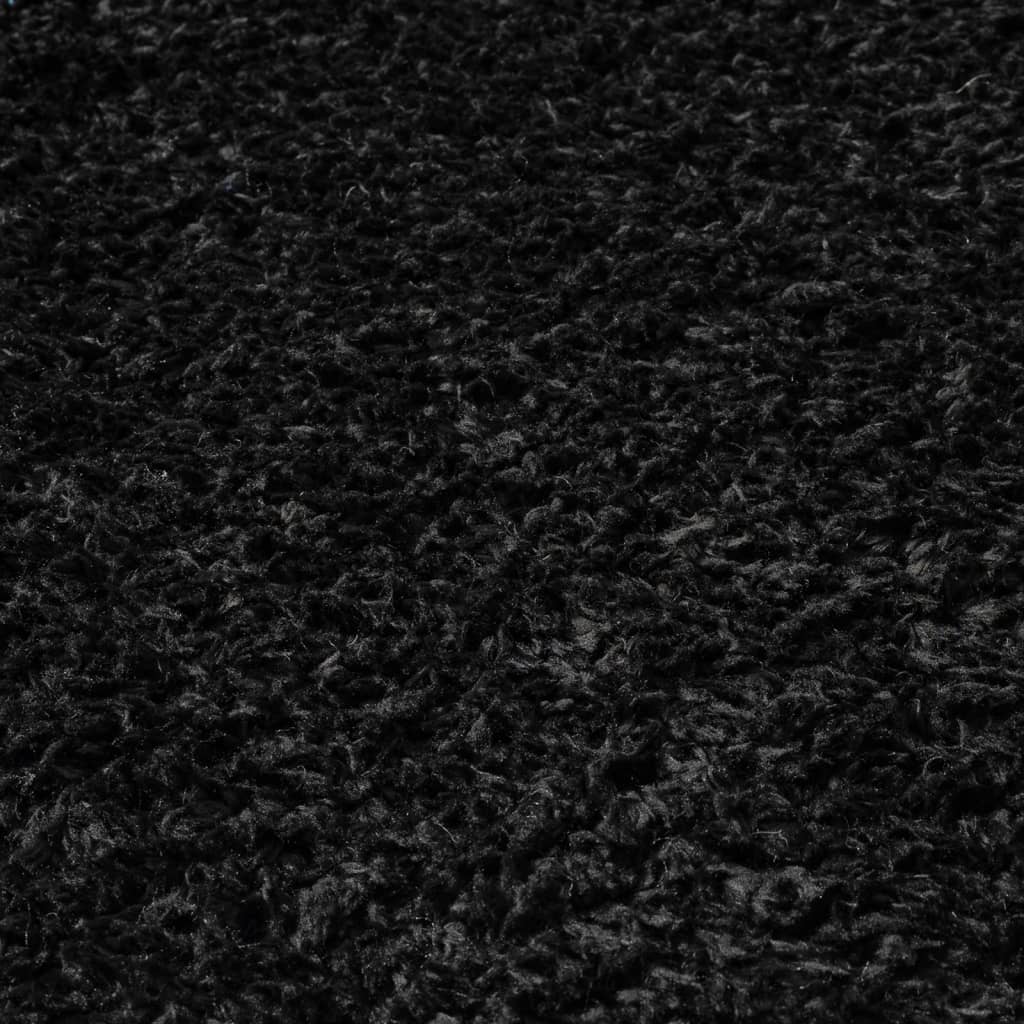 Korkeanukkainen Shaggy matto musta 160x230 cm 50 mm - Sisustajankoti.fi