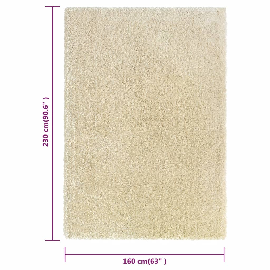 Korkeanukkainen Shaggy matto beige 160x230 cm 50 mm - Sisustajankoti.fi