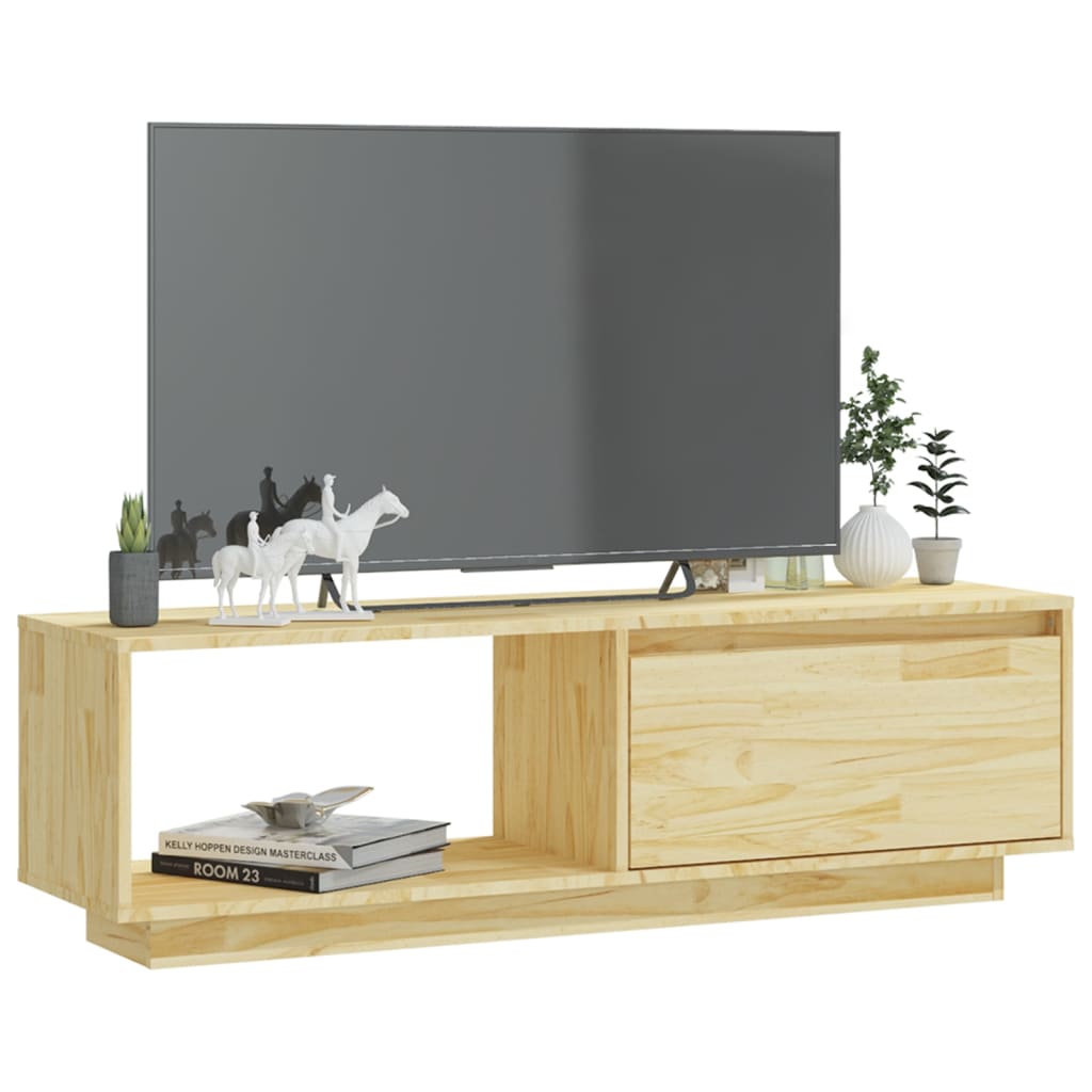 TV-taso 110x30x33,5 cm täysi mänty - Sisustajankoti.fi