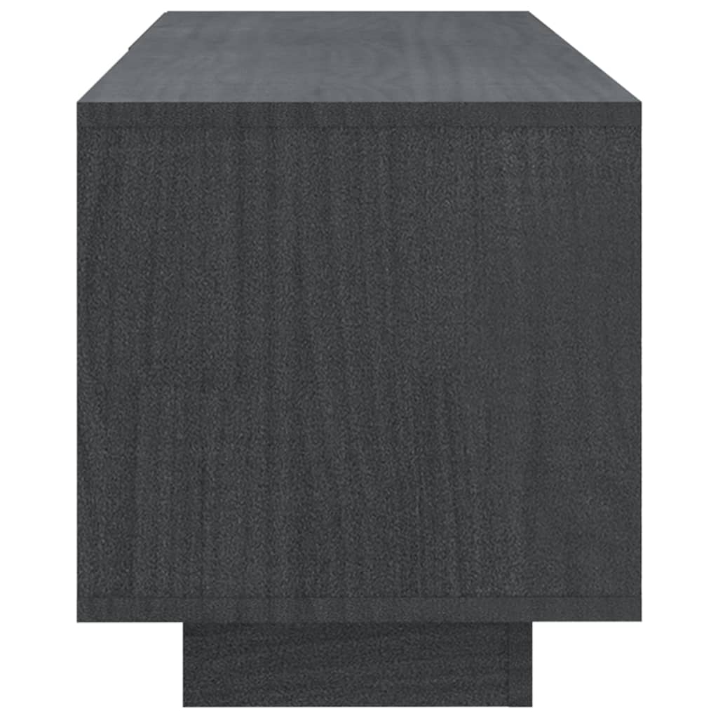 TV-taso harmaa 110x30x33,5 cm täysi mänty - Sisustajankoti.fi