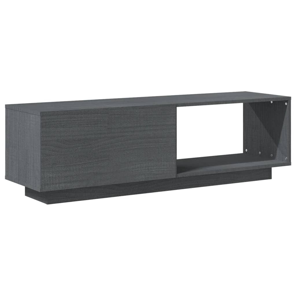 TV-taso harmaa 110x30x33,5 cm täysi mänty - Sisustajankoti.fi