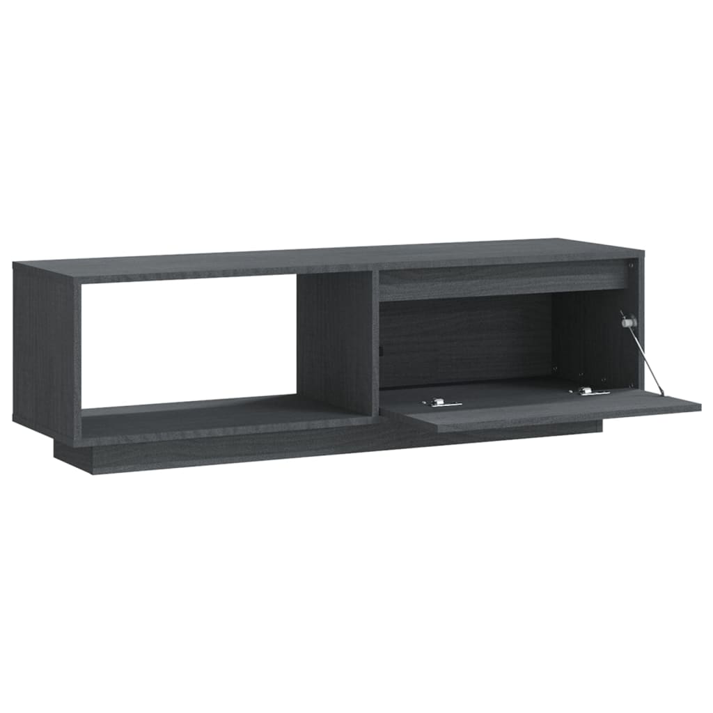 TV-taso harmaa 110x30x33,5 cm täysi mänty - Sisustajankoti.fi
