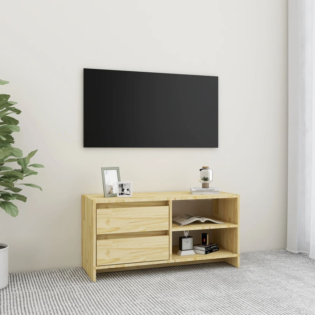 TV-taso 80x31x39 cm täysi mänty - Sisustajankoti.fi