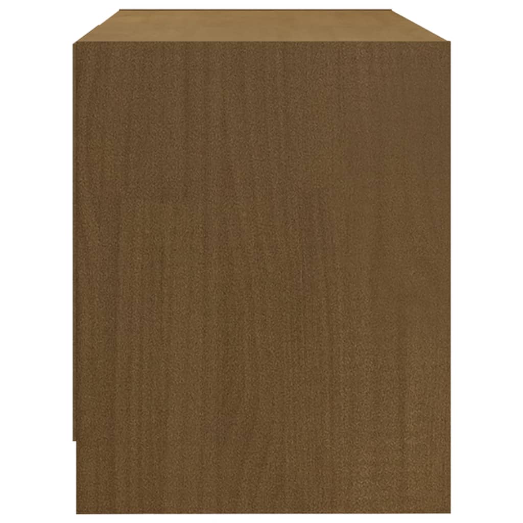 TV-taso hunajanruskea 80x31x39 cm täysi mänty - Sisustajankoti.fi