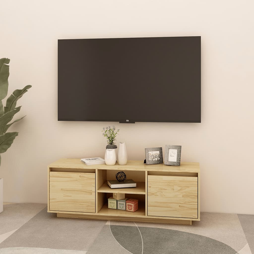 TV-taso 110x30x40 cm täysi mänty - Sisustajankoti.fi