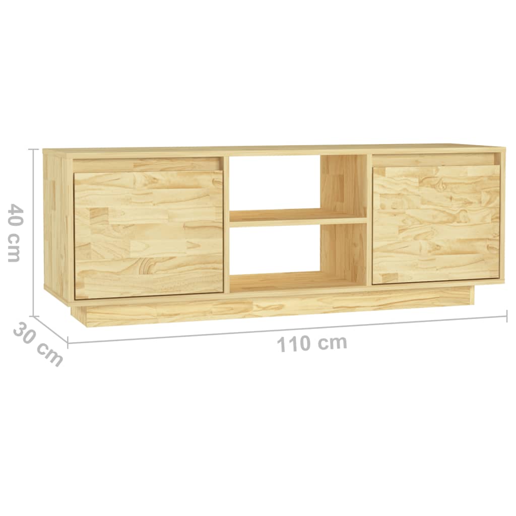 TV-taso 110x30x40 cm täysi mänty - Sisustajankoti.fi