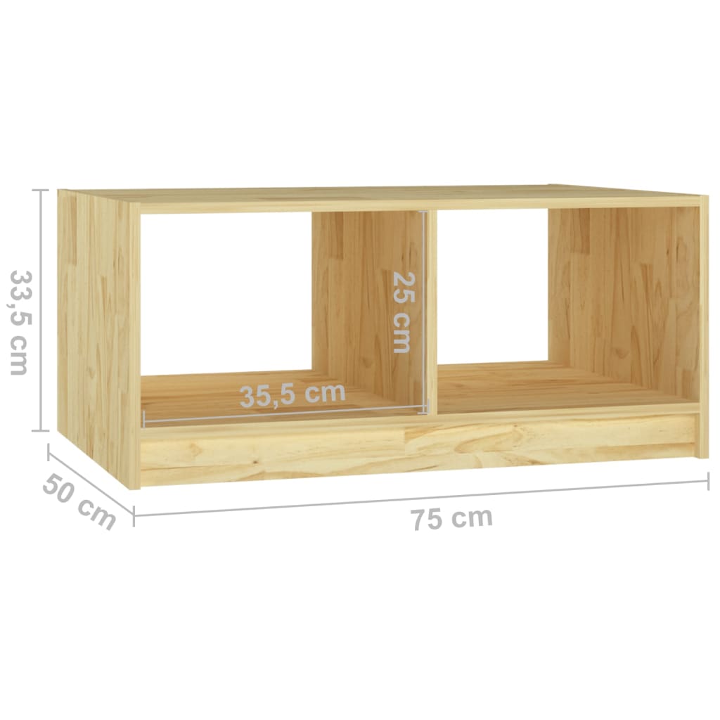 Sohvapöytä 75x50x33,5 cm täysi mänty - Sisustajankoti.fi