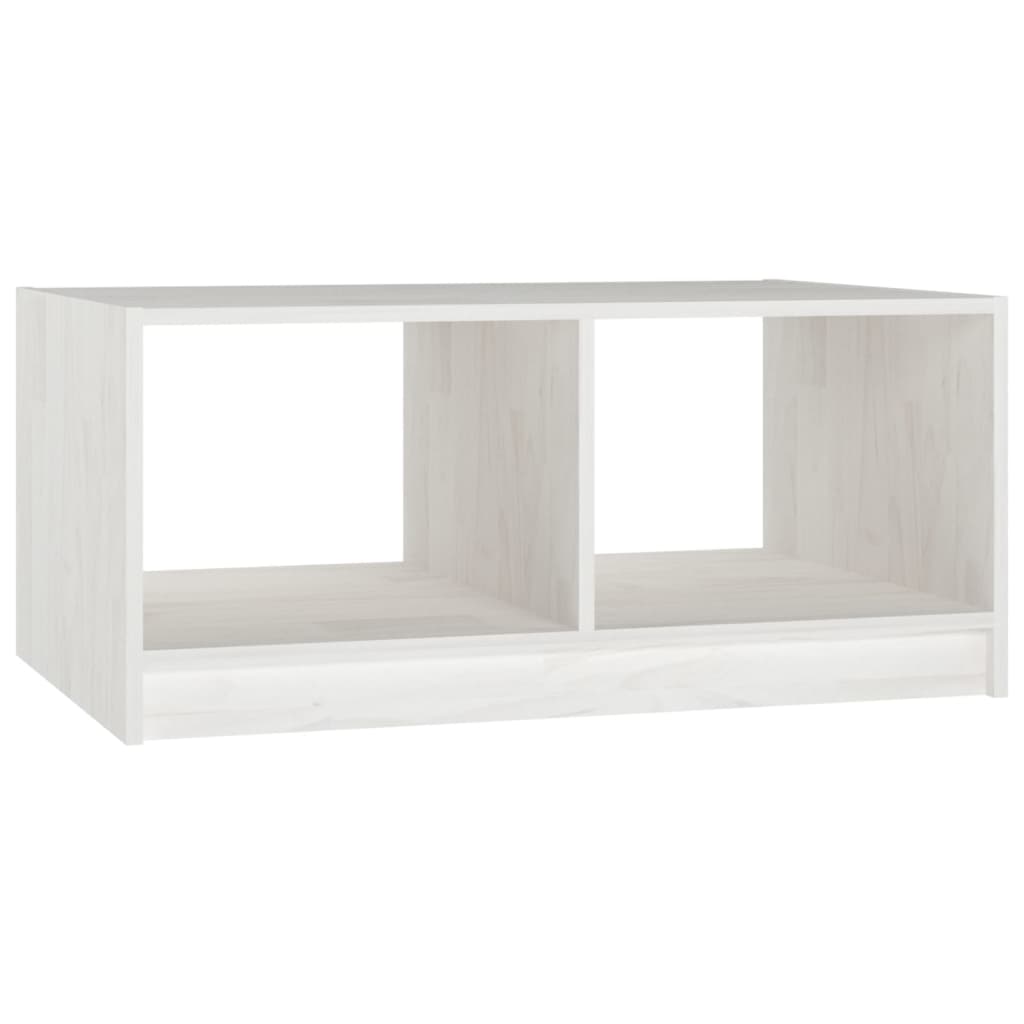 Sohvapöytä valkoinen 75x50x33,5 cm täysi mänty - Sisustajankoti.fi