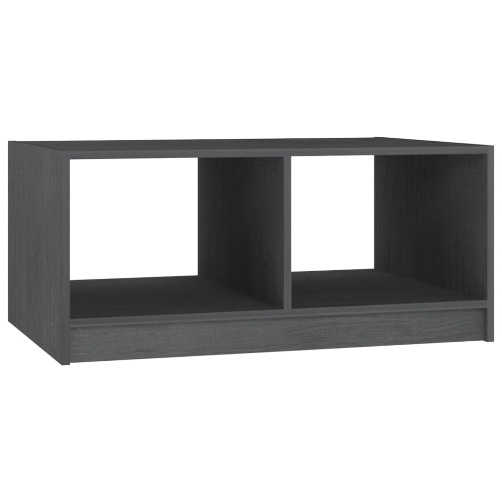 Sohvapöytä harmaa 75x50x33,5 cm täysi mänty - Sisustajankoti.fi