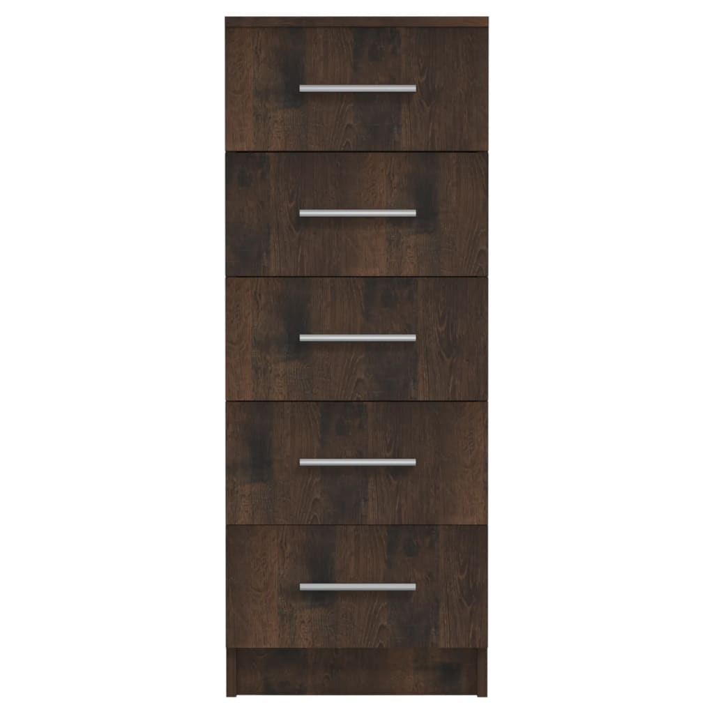 Korkea laatikosto savutammi 41x35x106 cm lastulevy - Sisustajankoti.fi
