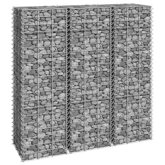 Korotetut kivikorit 3 kpl 30x30x100 cm rauta - Sisustajankoti.fi