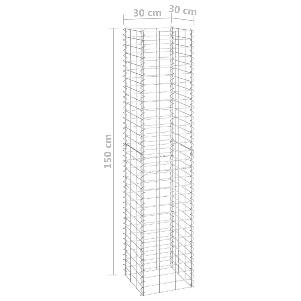 Korotetut kivikorit 3 kpl 30x30x150 cm rauta - Sisustajankoti.fi