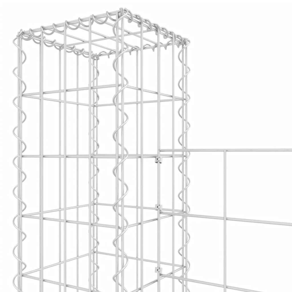 U-muotoiset kivikorit 5 pylväällä rauta 500x20x200 cm - Sisustajankoti.fi