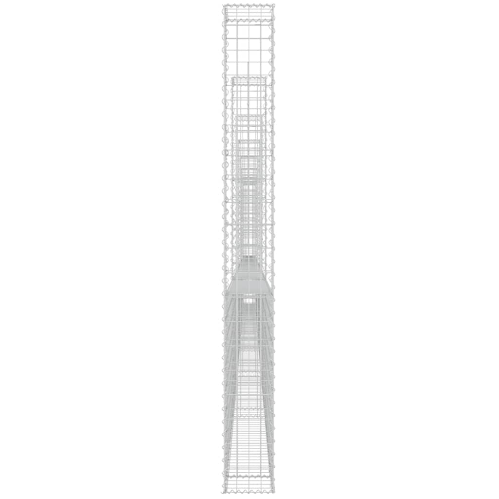 U-muotoiset kivikorit 8 pylväällä rauta 860x20x200 cm - Sisustajankoti.fi
