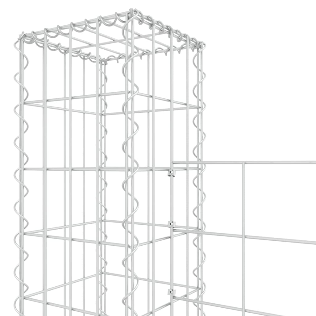 U-muotoiset kivikorit 8 pylväällä rauta 860x20x200 cm - Sisustajankoti.fi