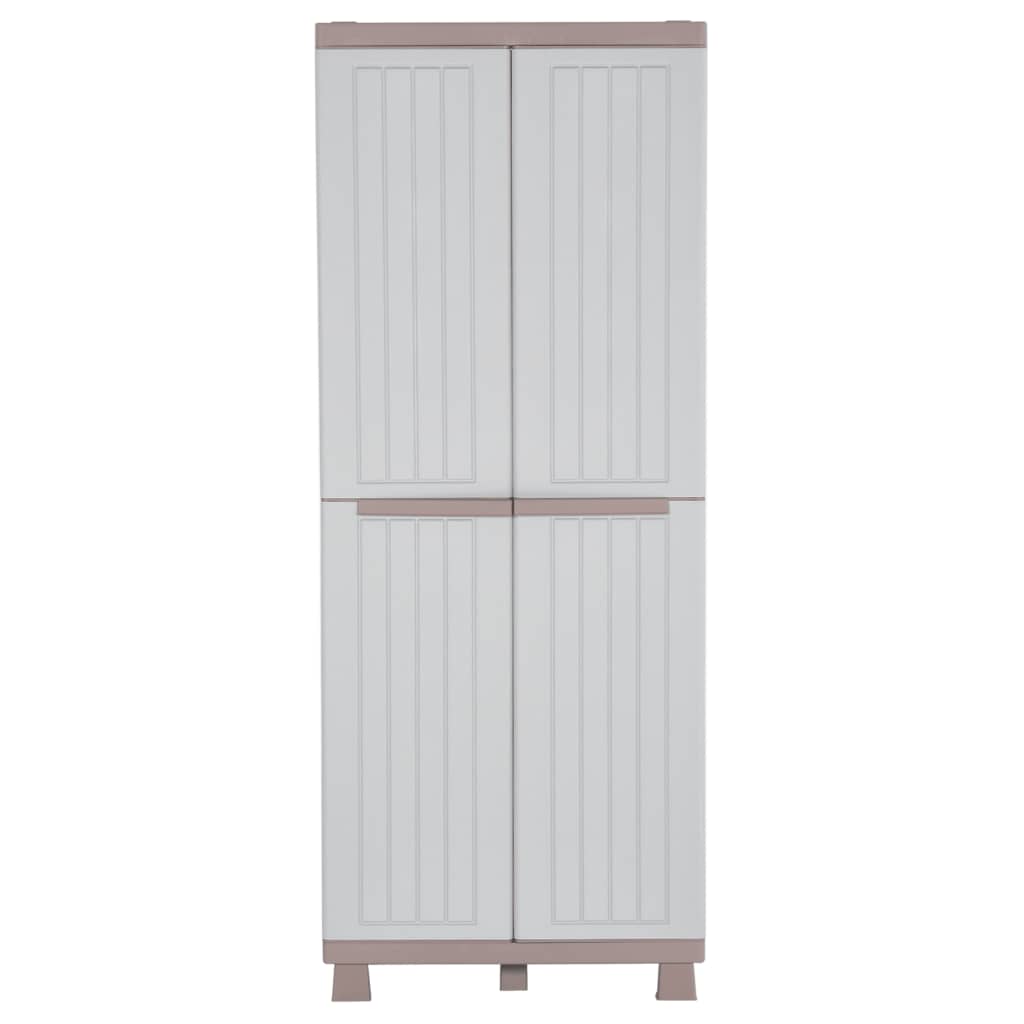 Säilytyskaappi 2 ovella 68x39x170 cm vaaleanharmaa ja beige - Sisustajankoti.fi