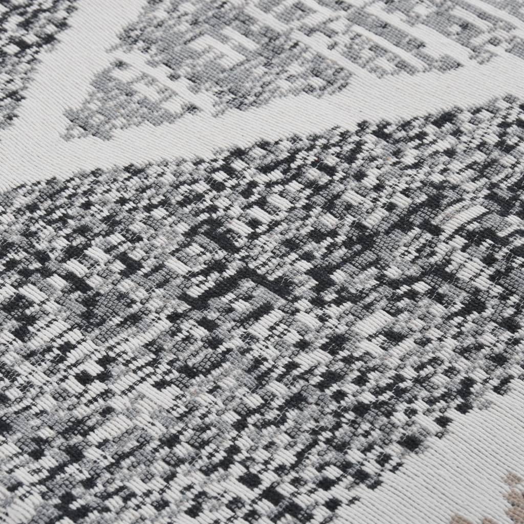 Matto musta ja harmaa 80x300 cm puuvilla - Sisustajankoti.fi