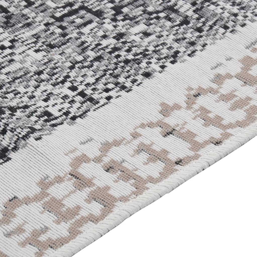 Matto musta ja harmaa 80x300 cm puuvilla - Sisustajankoti.fi