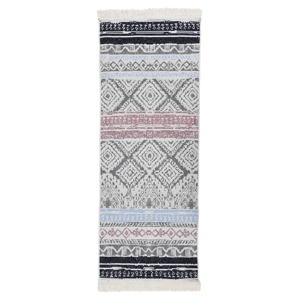 Matto pinkki ja sininen 100x300 cm puuvilla - Sisustajankoti.fi