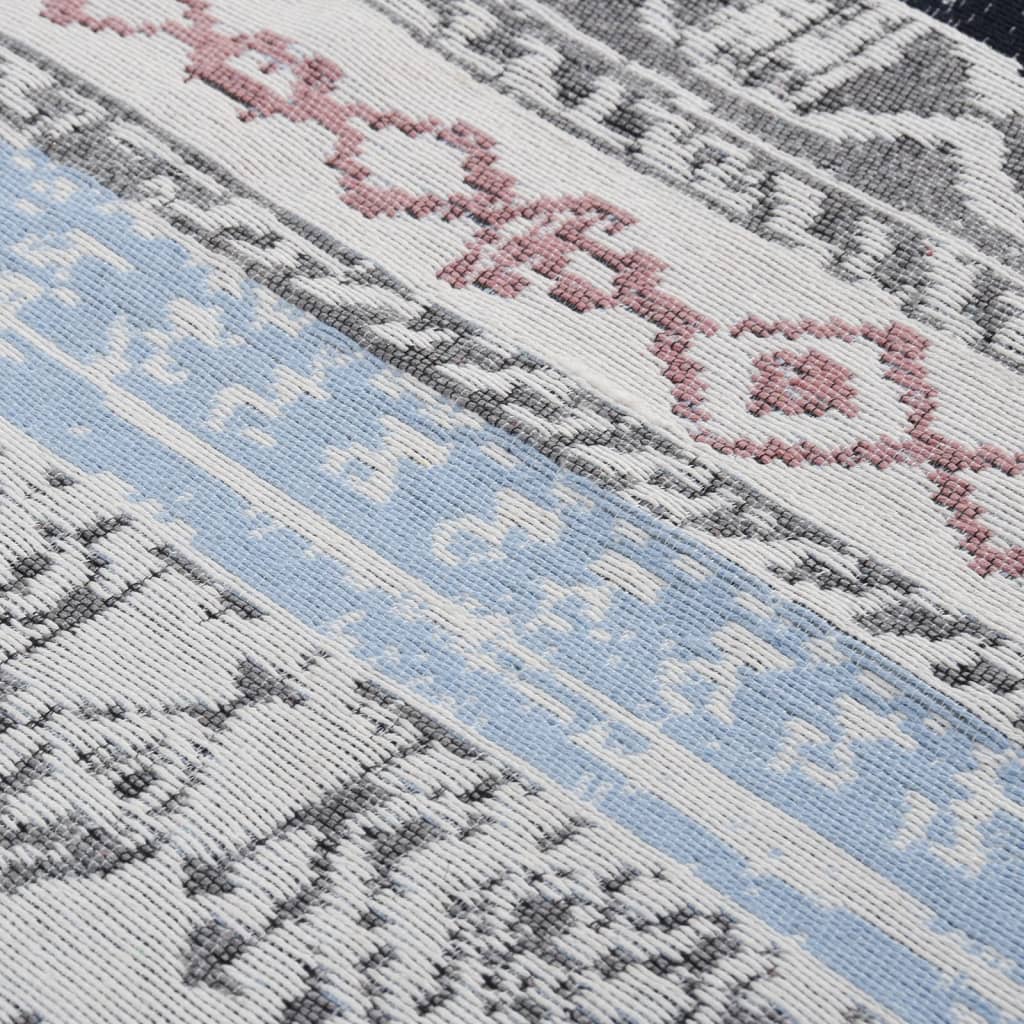 Matto pinkki ja sininen 100x300 cm puuvilla - Sisustajankoti.fi