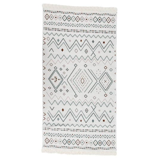 Matto beige ja sininen 80x300 cm puuvilla - Sisustajankoti.fi