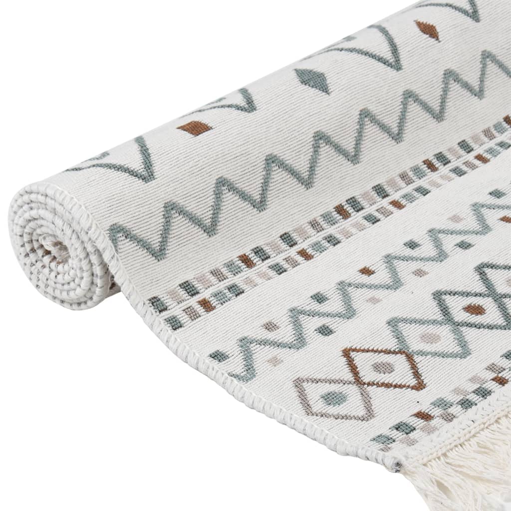 Matto beige ja sininen 80x300 cm puuvilla - Sisustajankoti.fi