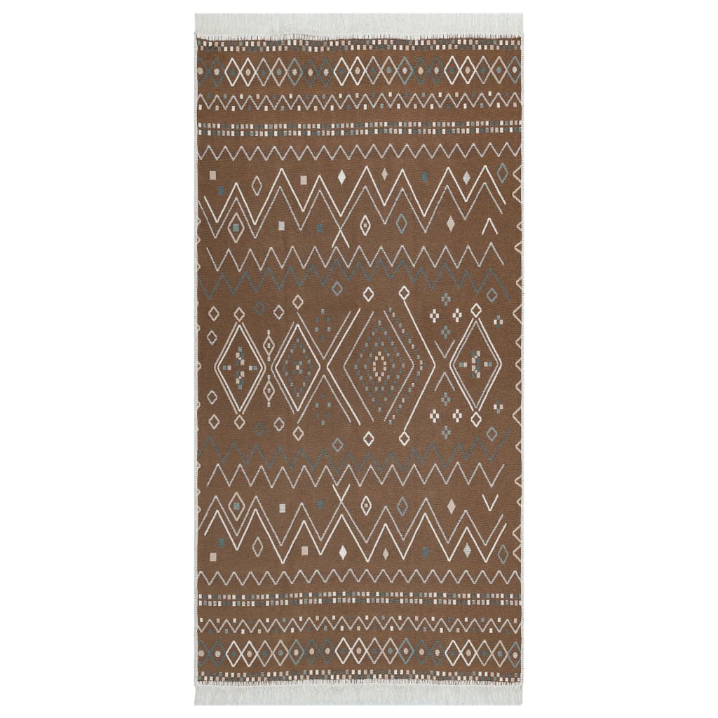 Matto beige ja sininen 100x200 cm puuvilla - Sisustajankoti.fi