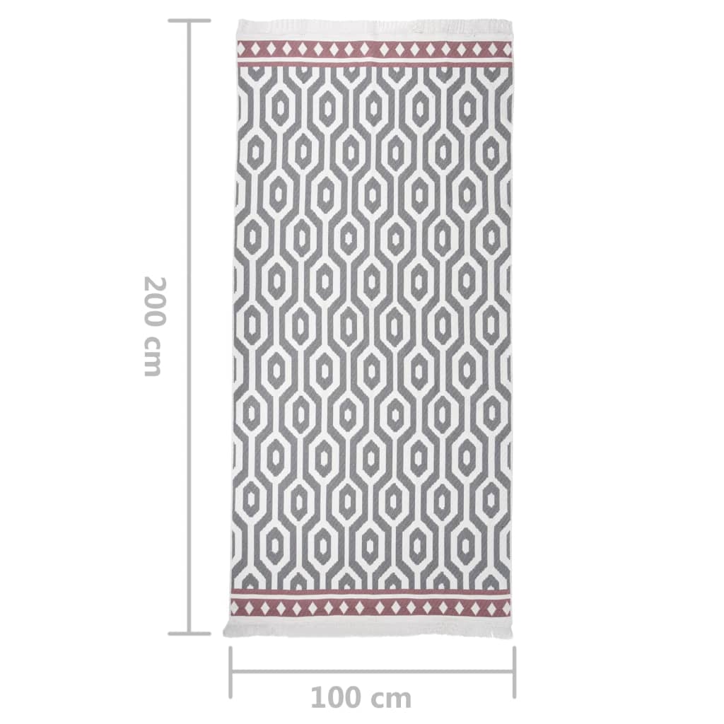 Matto harmaa 100x200 cm puuvilla - Sisustajankoti.fi