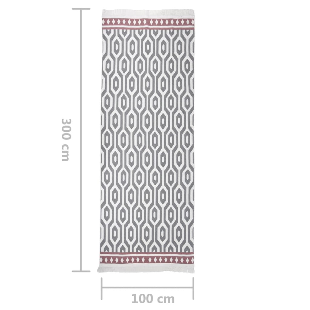 Matto harmaa 100x300 cm puuvilla - Sisustajankoti.fi