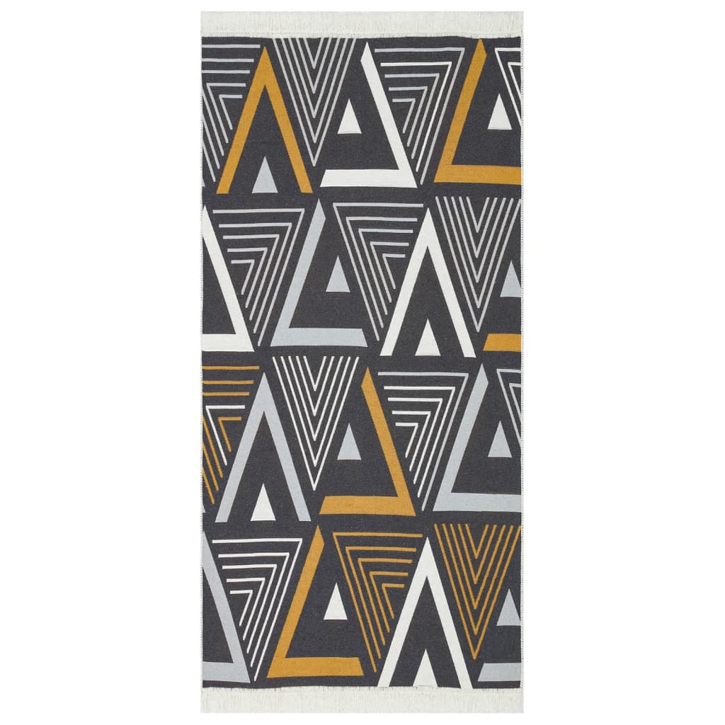Matto keltainen ja harmaa 100x200 cm puuvilla - Sisustajankoti.fi
