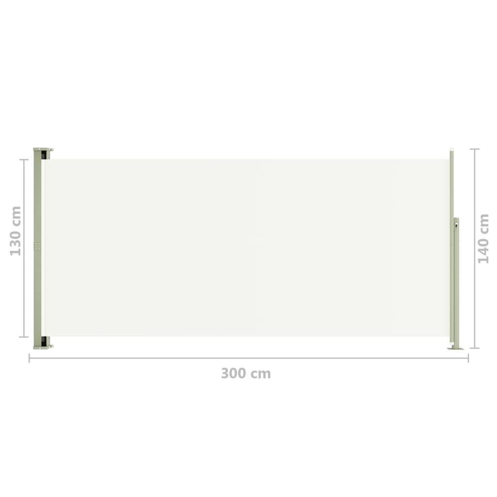 Sisäänvedettävä terassin sivumarkiisi 140x300 cm kerma - Sisustajankoti.fi