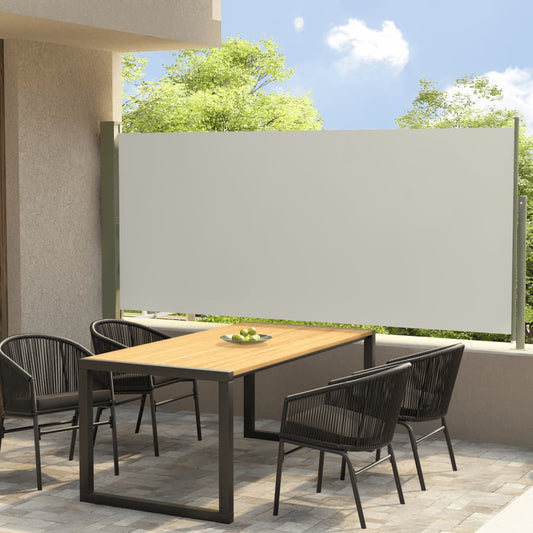 Sisäänvedettävä terassin sivumarkiisi 140x300 cm kerma - Sisustajankoti.fi