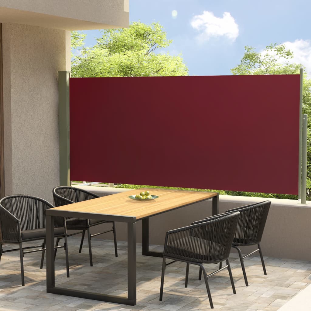 Sisäänvedettävä terassin sivumarkiisi 140x300 cm punainen - Sisustajankoti.fi