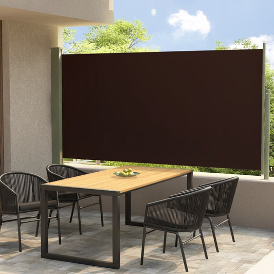 Sisäänvedettävä terassin sivumarkiisi 160x300 cm ruskea - Sisustajankoti.fi