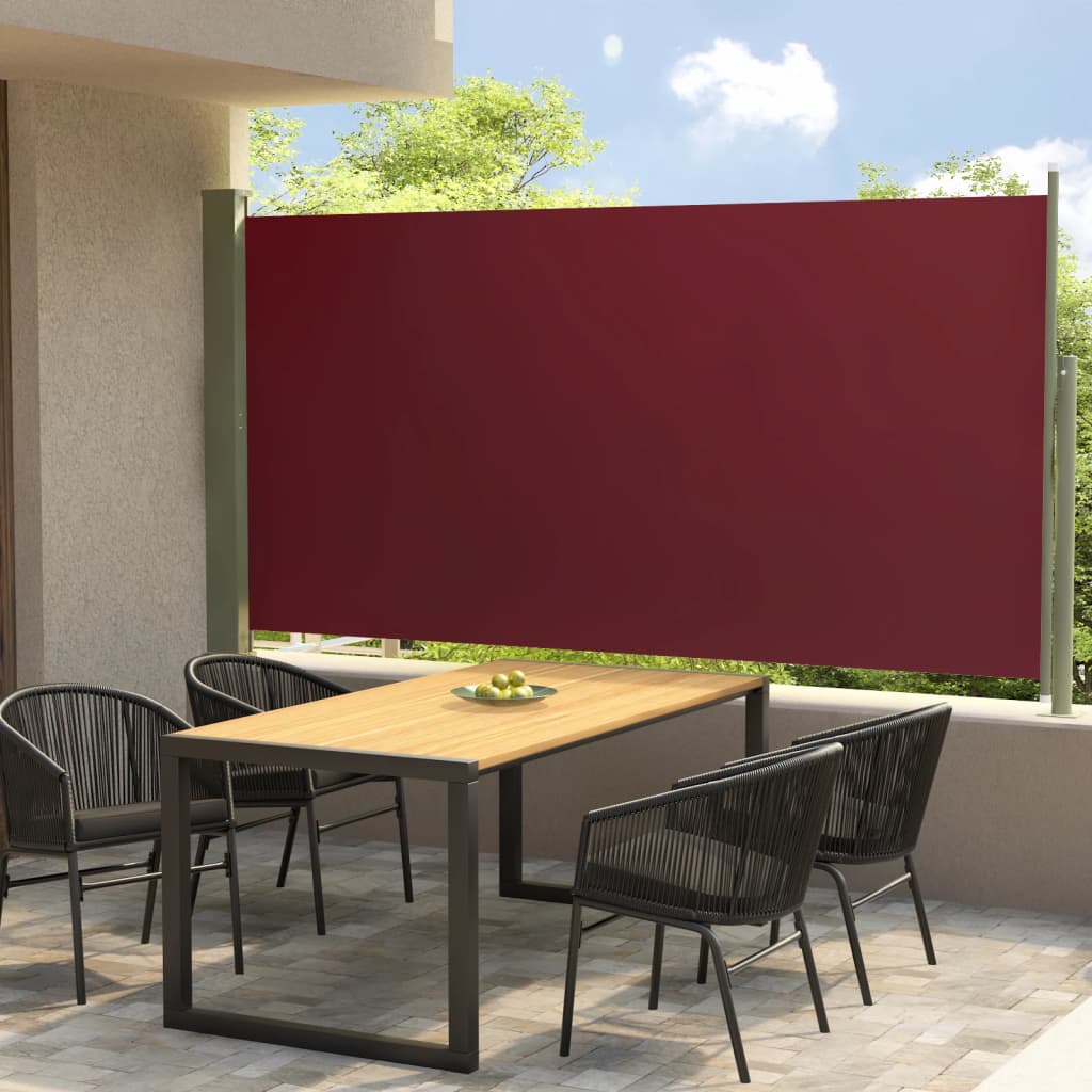 Sisäänvedettävä terassin sivumarkiisi 160x300 cm punainen - Sisustajankoti.fi