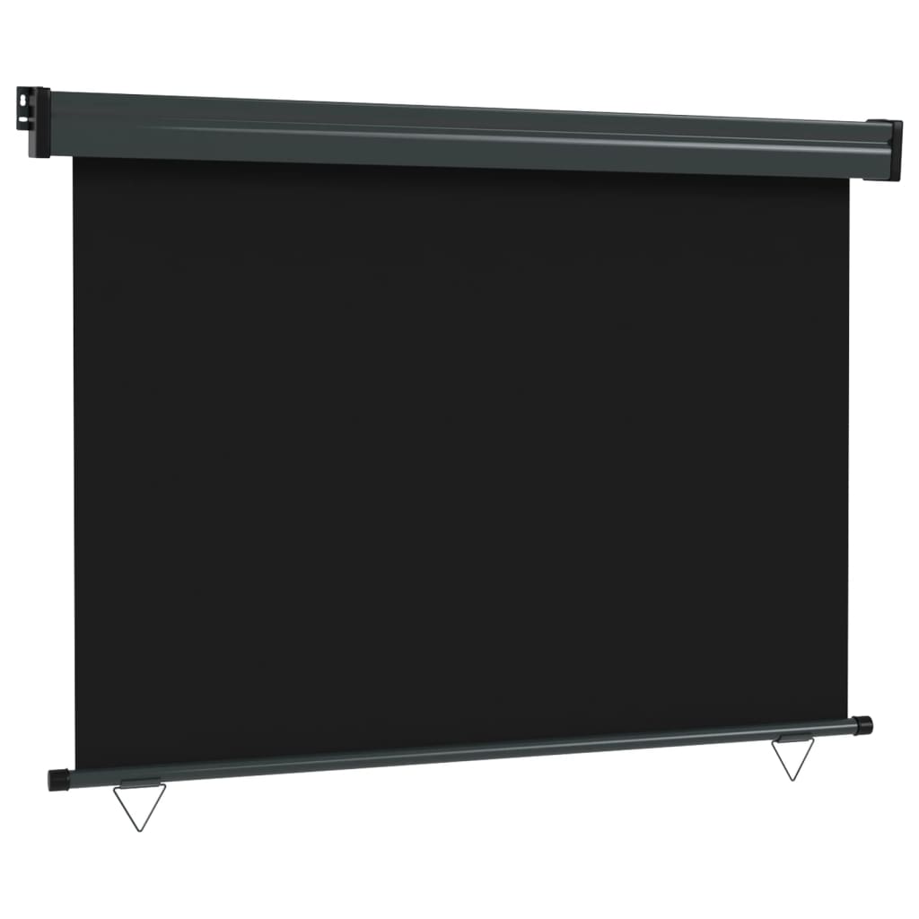 Parvekkeen sivumarkiisi 117x250 cm musta - Sisustajankoti.fi