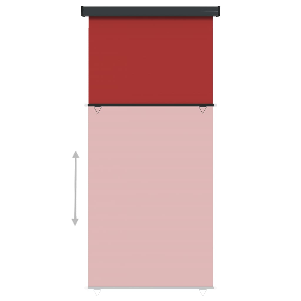 Parvekkeen sivumarkiisi 117x250 cm punainen - Sisustajankoti.fi