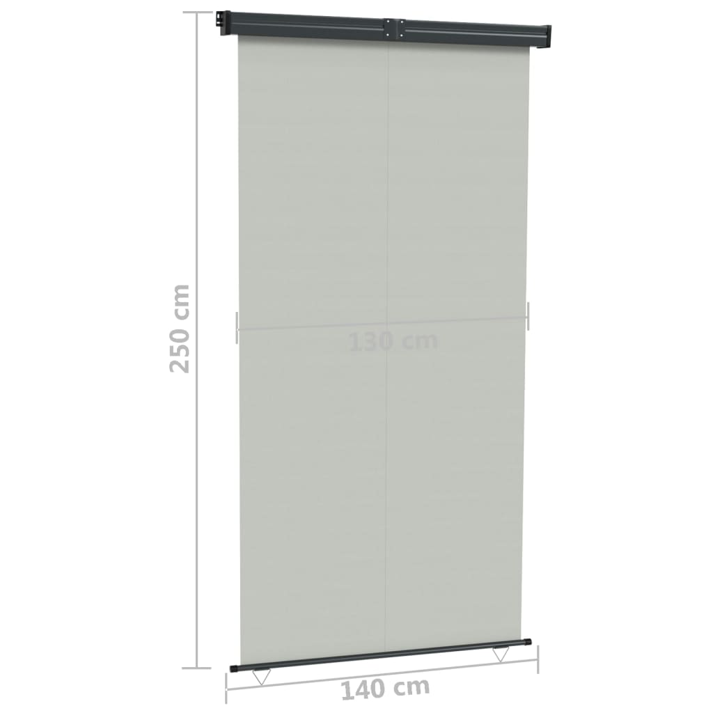 Parvekkeen sivumarkiisi 140x250 cm harmaa - Sisustajankoti.fi