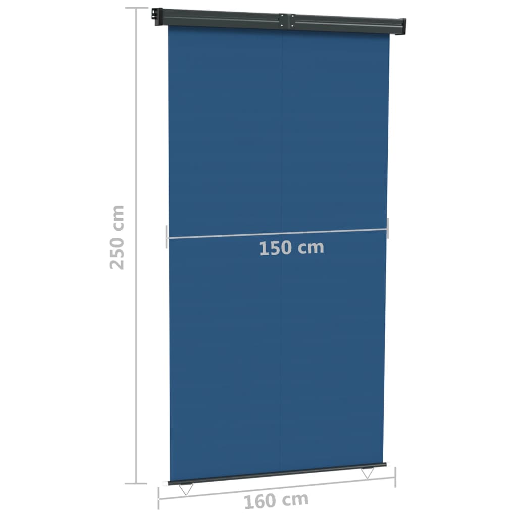 Parvekkeen sivumarkiisi 160x250 cm sininen - Sisustajankoti.fi