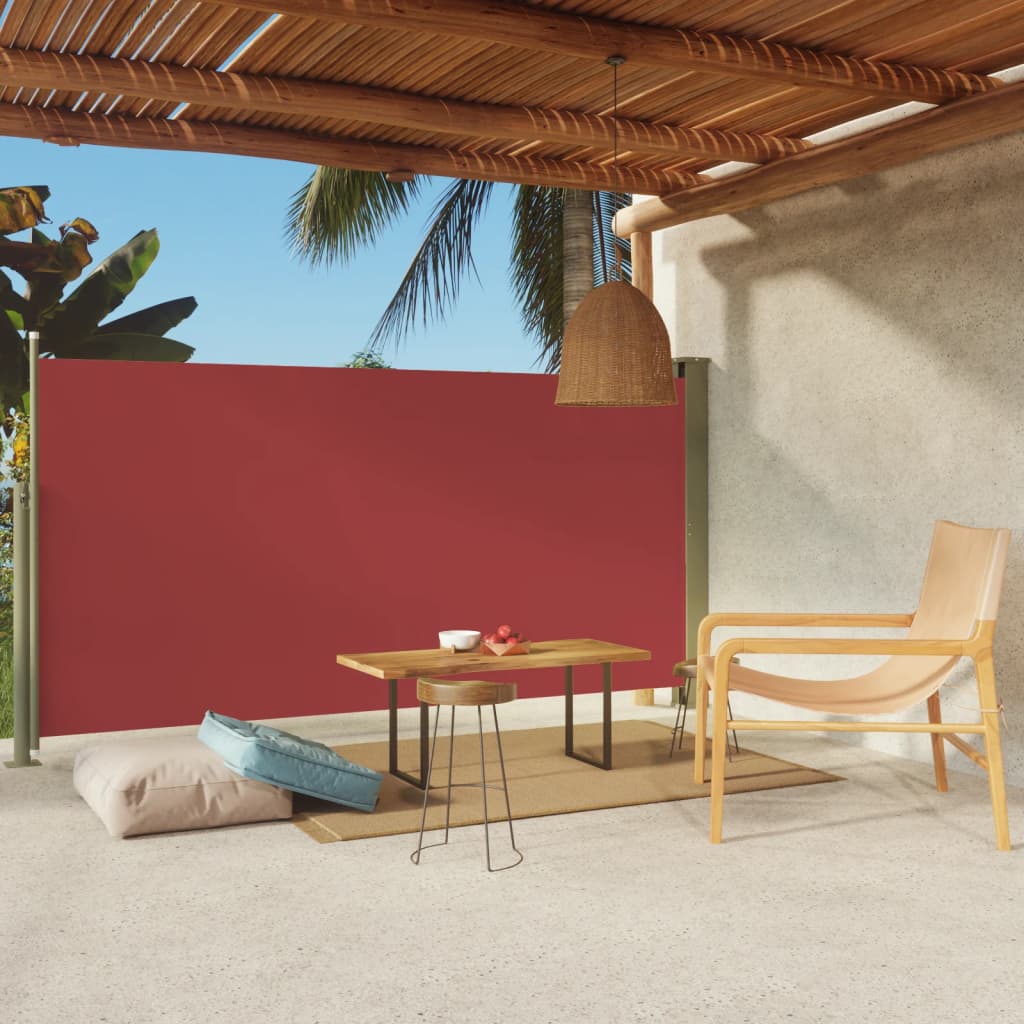 Sisäänvedettävä terassin sivumarkiisi 160x300 cm punainen - Sisustajankoti.fi