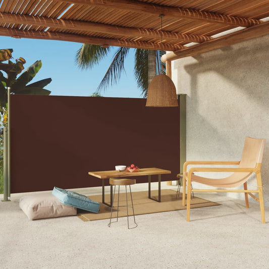 Sisäänvedettävä terassin sivumarkiisi 160x300 cm ruskea - Sisustajankoti.fi