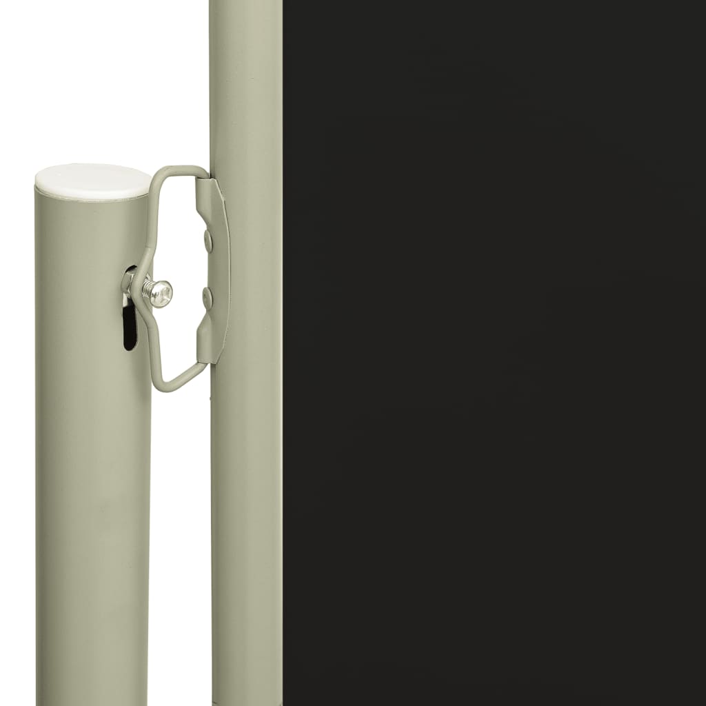 Sisäänvedettävä terassin sivumarkiisi 170x300 cm musta - Sisustajankoti.fi