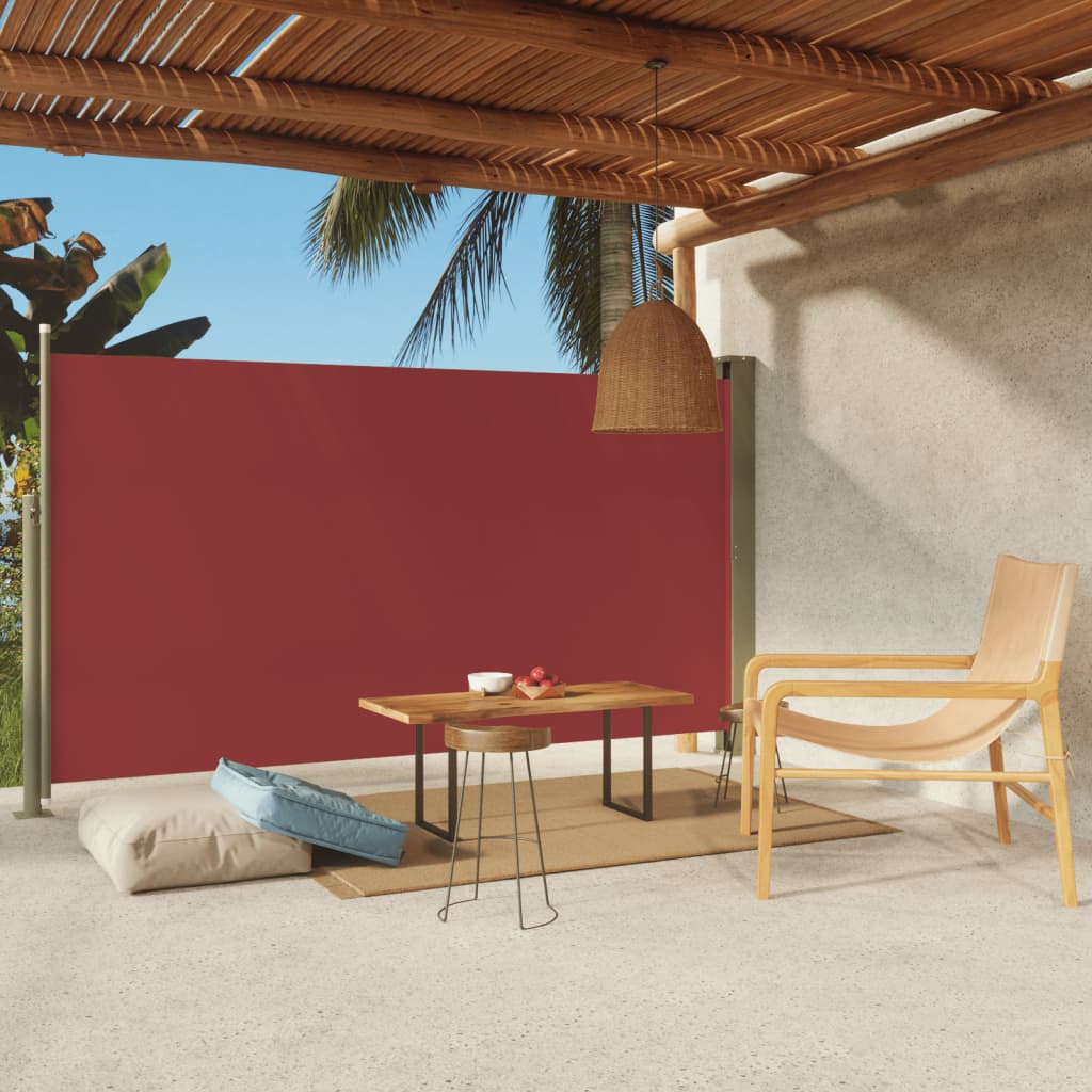 Sisäänvedettävä terassin sivumarkiisi 170x300 cm punainen - Sisustajankoti.fi