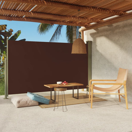 Sisäänvedettävä terassin sivumarkiisi 180x300 cm ruskea - Sisustajankoti.fi