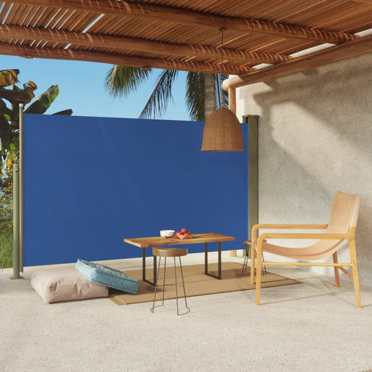 Sisäänvedettävä terassin sivumarkiisi 180x300 cm sininen - Sisustajankoti.fi