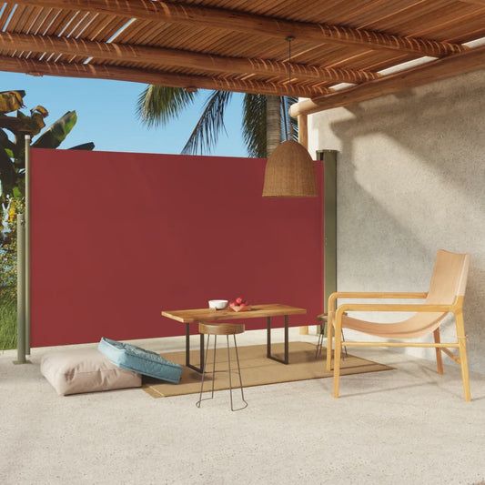 Sisäänvedettävä terassin sivumarkiisi 180x300 cm punainen - Sisustajankoti.fi