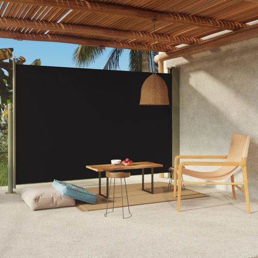 Sisäänvedettävä terassin sivumarkiisi 200x300 cm musta - Sisustajankoti.fi