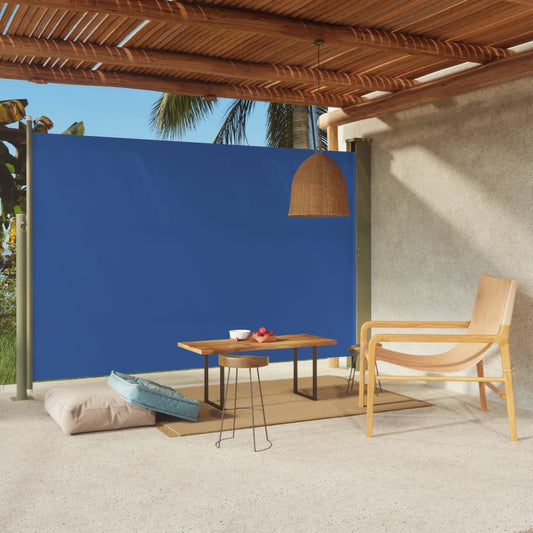 Sisäänvedettävä terassin sivumarkiisi 200x300 cm sininen - Sisustajankoti.fi