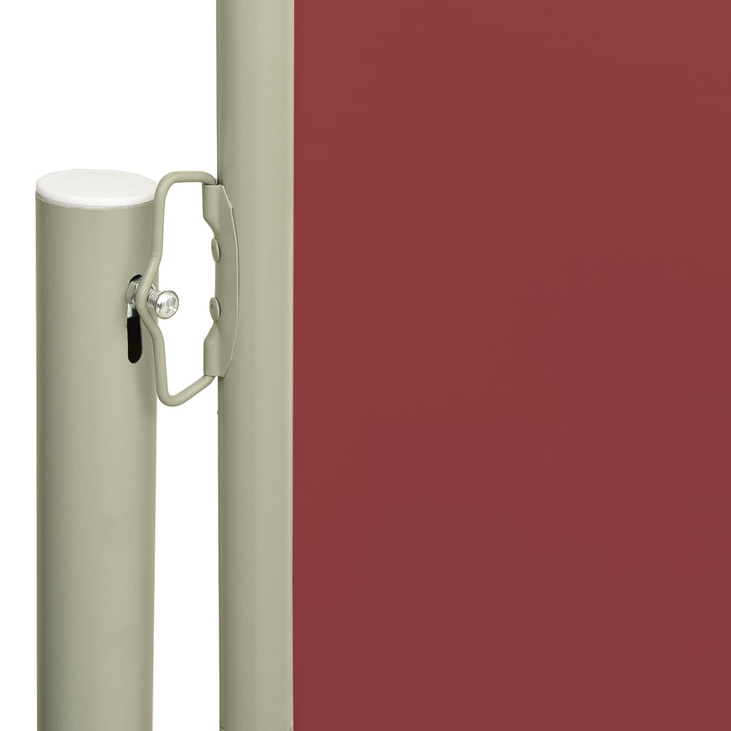 Sisäänvedettävä terassin sivumarkiisi 117x500 cm punainen - Sisustajankoti.fi